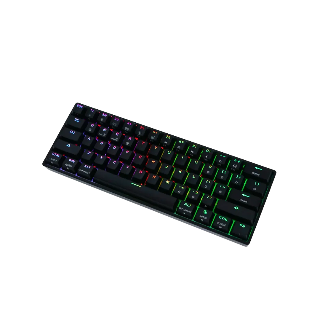 Tezarre Keyboard TK-63 Pro Mechanical Keyboard Tri-mode 60% Black Tezarre Keyboard TK-63 Pro Mechanical Keyboard Tri-mode 60% Black
